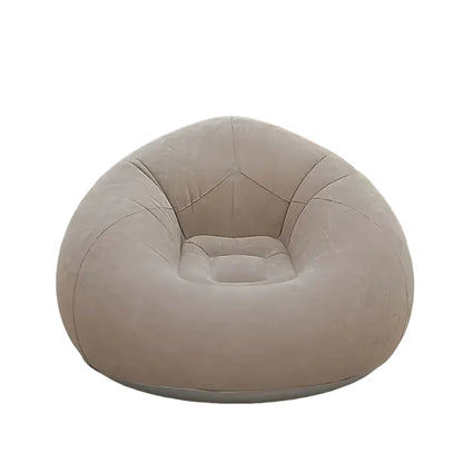 Portable Large Lazy Inflatable Sofa Chair Foldable PVC Flocking Couch Chair For Home Living Room Bedroom Outdoor  Beach Camping