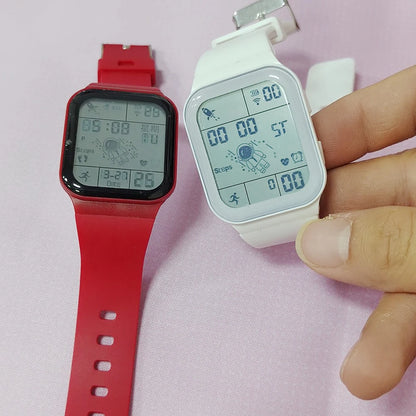 Fashion Digital Watch for Men Women Kids Spaceman Sweaterproof Sport Watches Multifunction Clock Student Electronic Wristwatch