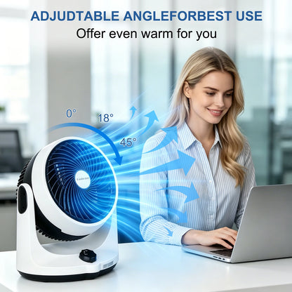 Desktop Air Circulator Fan 2-In-1 Air Cooler And Heating Fan Electric Heater Home Office Cold Warm Freely Alternate Air Fan