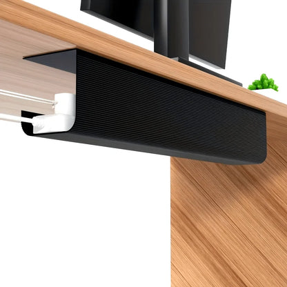 Wire Storage Slot 8.5cm/3.35in Under Desk Cable Management Tray Self Adhesive Cable Storage Rack Basket for Power Strip Adapter