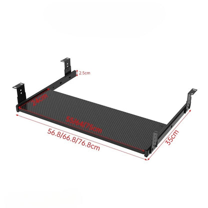 Under Desk Keyboard Tray Slide Rail Drawer with Height Adjustable Table Accessories Retractable Mouse Stand for PC Workstation