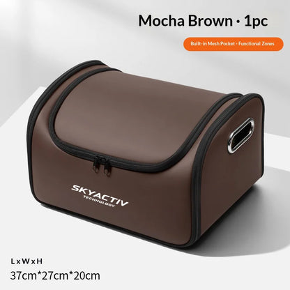 For Mazda Skyactiv Car Trunk Organizer Storage Box Seat Multifunctional Storage Bag with Built-in Pocket Auto Accessories