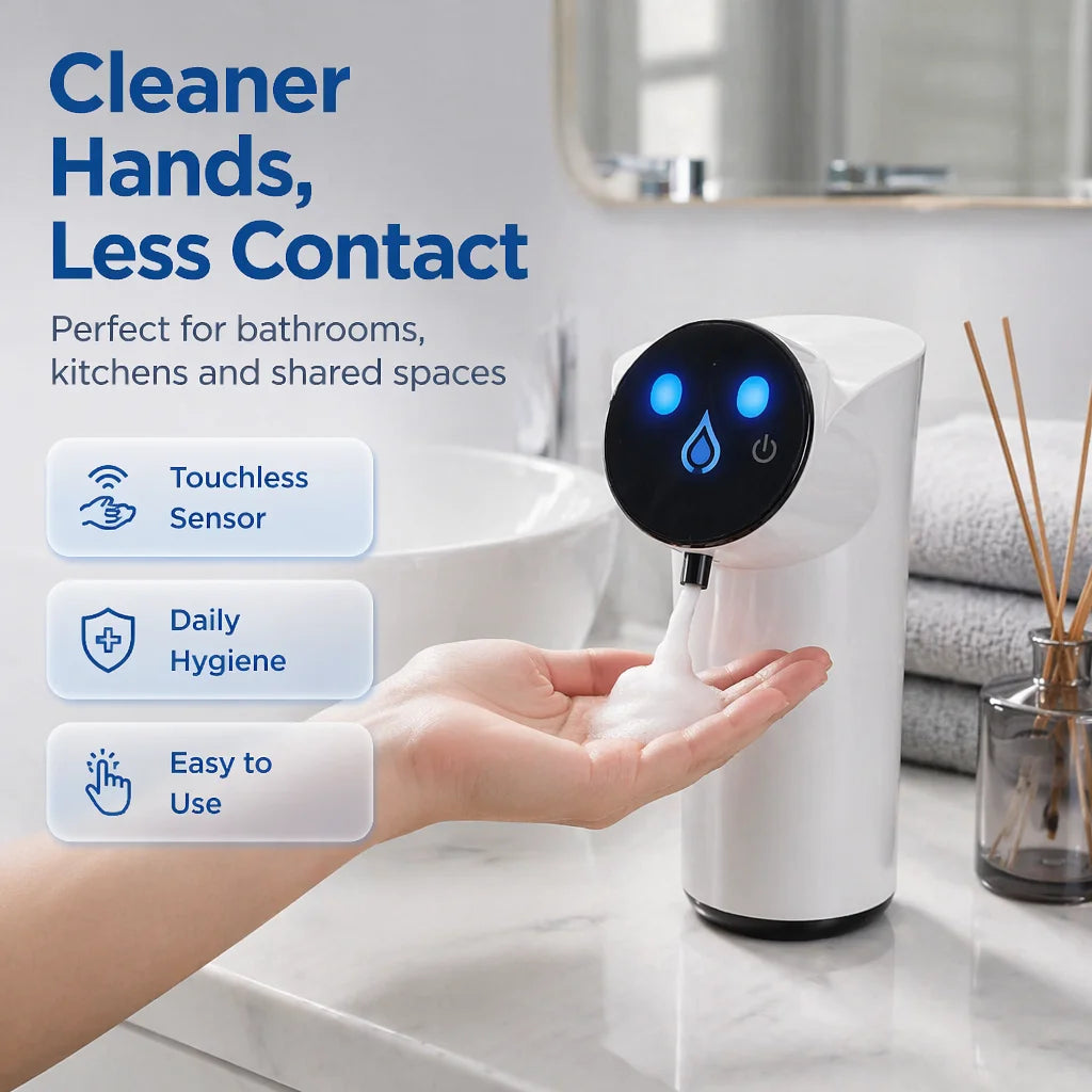 USB 3-speed adjustable rechargeable infrared automatic foaming hand sanitizer dispenser, touchless, suitable for bathroom and ki