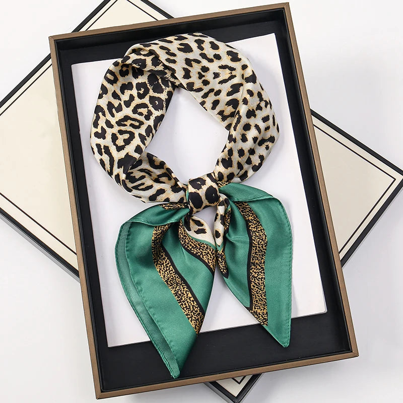 60Colors Luxury Scarf Women 70*70Cm Silk Feel Square Hair Wrapping Foulard Satin Shawl Big Size Head Bandana Hijab Handkerchief
