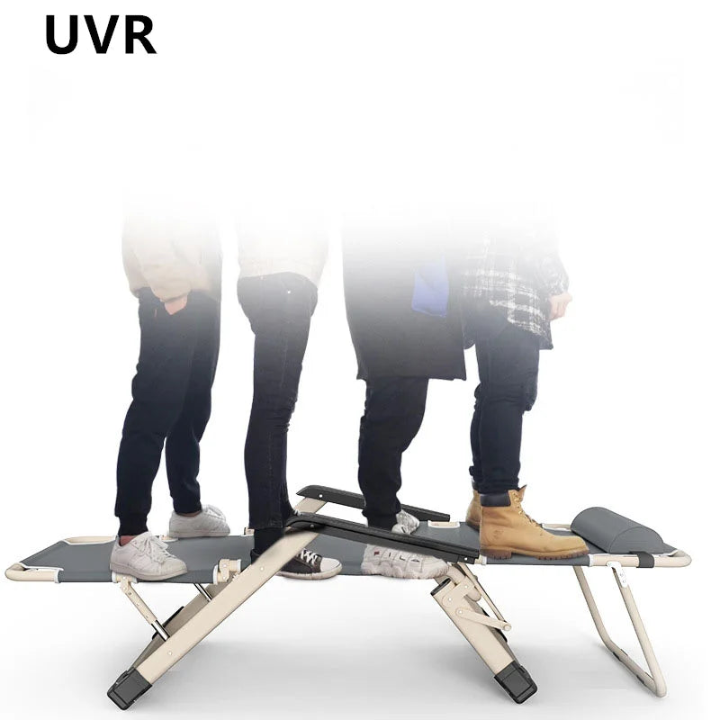 UVR Single Person Office Lunch Lounge Chair Outdoor Camping Foldable Portable Adjustable Backrest Comfortable Lounge Chair