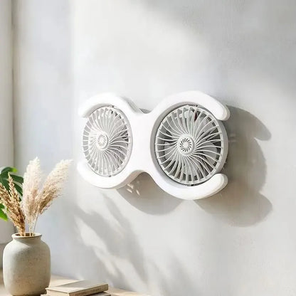 Double Head E27 Ceiling Fan Light with Remote Control Adjustable Angle and Silent Design Suitable for Bedrooms and Living Rooms