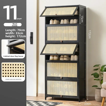 Shoe rack Multi-layer storage shelf Household simple door entry balcony Indoor large-capacity dust-proof shoe cabinet