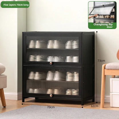 Shoe rack Multi-layer storage shelf Household simple door entry balcony Indoor large-capacity dust-proof shoe cabinet