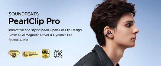 SoundPEATS PearlClip Pro Wireless Earphones Bluetooth 5.4 Opean-Ear Earbuds With AI ENC Clear Call, Multipoint Connection, IPX5