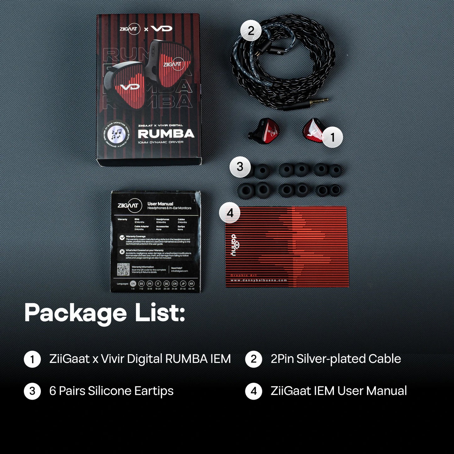 Pre-order Linsoul ZiiGaat x Vivir Digital: RUMBA 10mm Graphene Dynamic Driver In-Ear Monitor with Balanced Tonal Signature