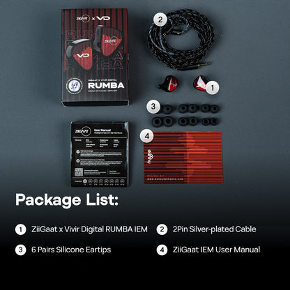 Pre-order Linsoul ZiiGaat x Vivir Digital: RUMBA 10mm Graphene Dynamic Driver In-Ear Monitor with Balanced Tonal Signature