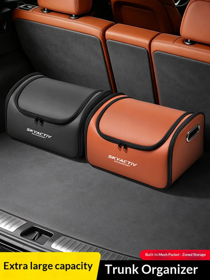 For Mazda Skyactiv Car Trunk Organizer Storage Box Seat Multifunctional Storage Bag with Built-in Pocket Auto Accessories