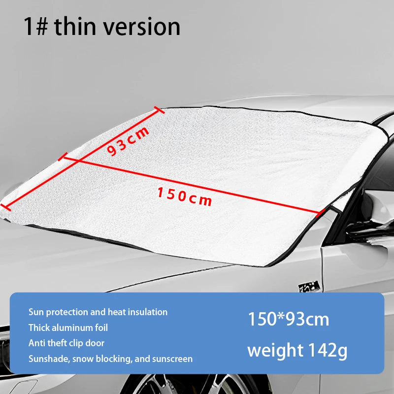 Magnetic Car Snow Cover Car Front Windscreen Cover Exterior Sunshade Snow Protection Snow Shield Half-Cover Windshield Cover
