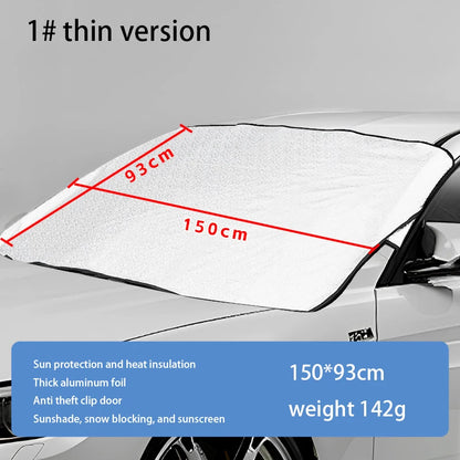 Magnetic Car Snow Cover Car Front Windscreen Cover Exterior Sunshade Snow Protection Snow Shield Half-Cover Windshield Cover