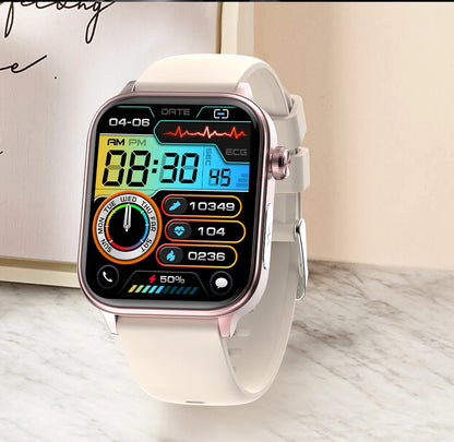 2025 New AI Diagnosis Blood Lipids Uric Acid Body composition Test Smart Watch For Men ECG+PPG Bluetooth Call Health Smartwatch