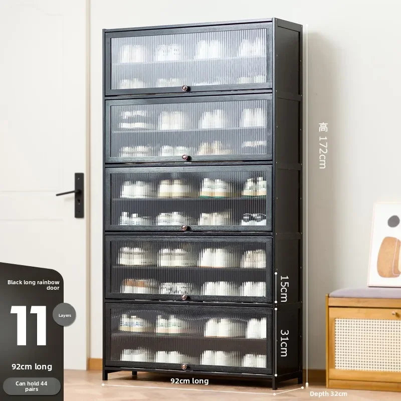 Shoe rack Multi-layer storage shelf Household simple door entry balcony Indoor large-capacity dust-proof shoe cabinet