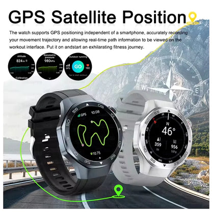 2026New Luxury Mens GPS Motion Smart Watch Military Wristwatch Waterproof Compass Altimeter Man Electron Sports Business Watches