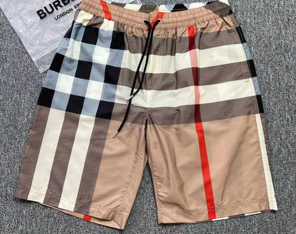 2026 New Hot Men Classic Vintage Plaid Quick Dry Beach Shorts Loose Casual Short Pants Check Pattern Streetwear FamilyMatching