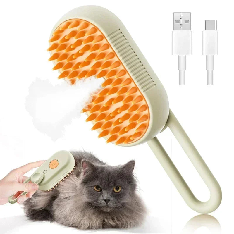 3 in 1 Cat Steam Brush Pet Spray Hair Removal Comb Cat Hair Brush Cat Brush for Shedding & Grooming for Cats Dogs Small Animals