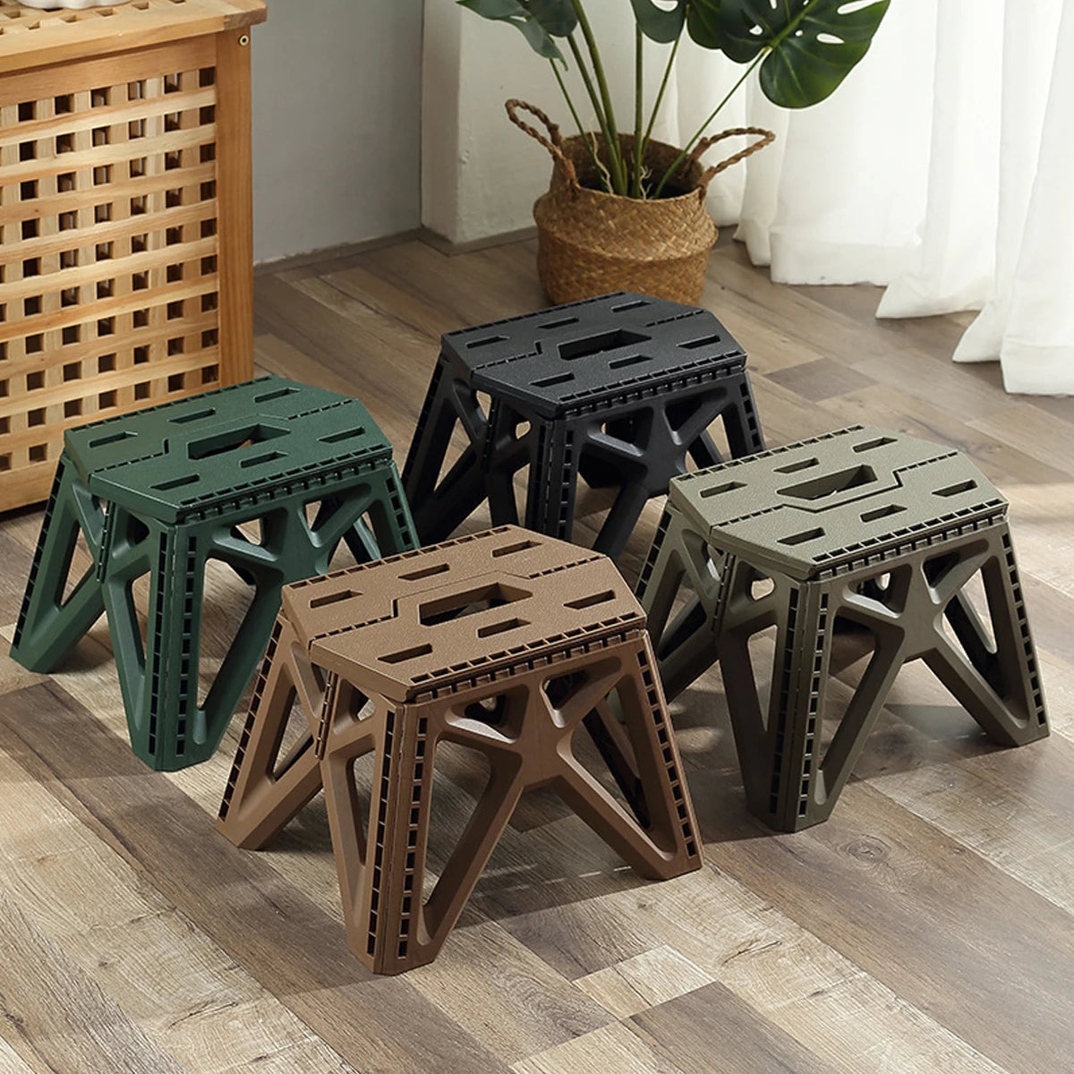Portable Folding Chair High Load Bearing Durable Foldable Small Stool for Indoor/Outdoor Use, Camping, Hiking, Fishing, BBQ
