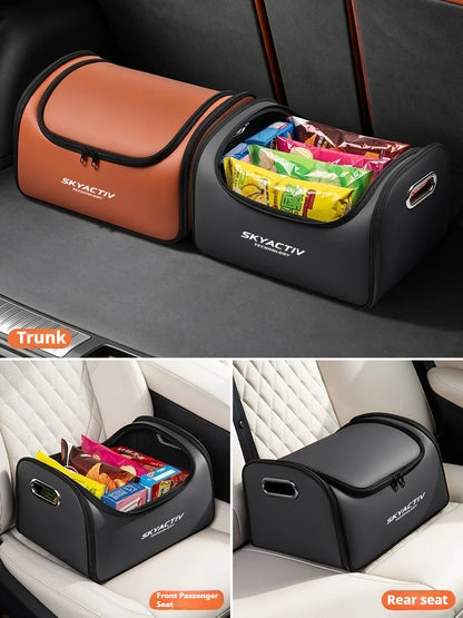 For Mazda Skyactiv Car Trunk Organizer Storage Box Seat Multifunctional Storage Bag with Built-in Pocket Auto Accessories