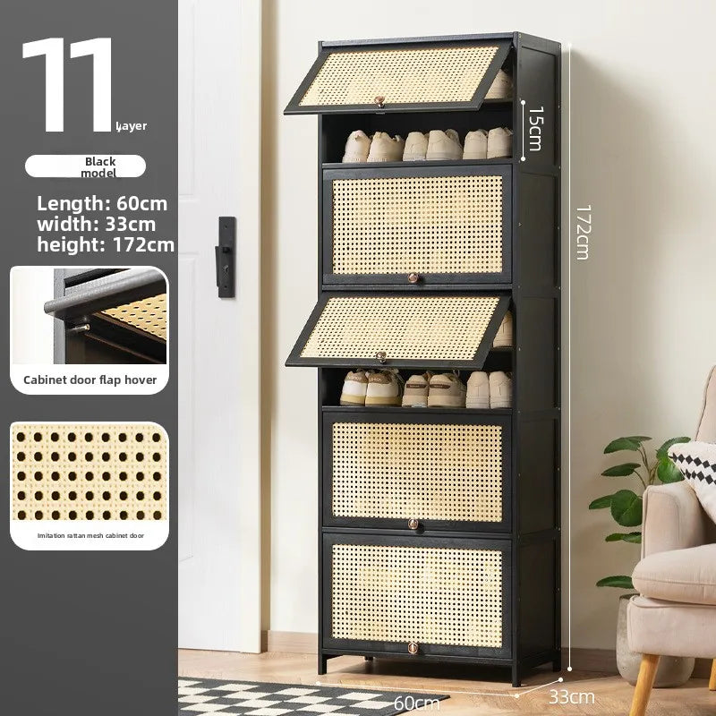 Shoe rack Multi-layer storage shelf Household simple door entry balcony Indoor large-capacity dust-proof shoe cabinet