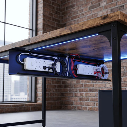 PVC Under Desk Cable Management Tray Large Capacity Easy Installation No Punch Cable Organizer Adhesive Mount Minimalist Design