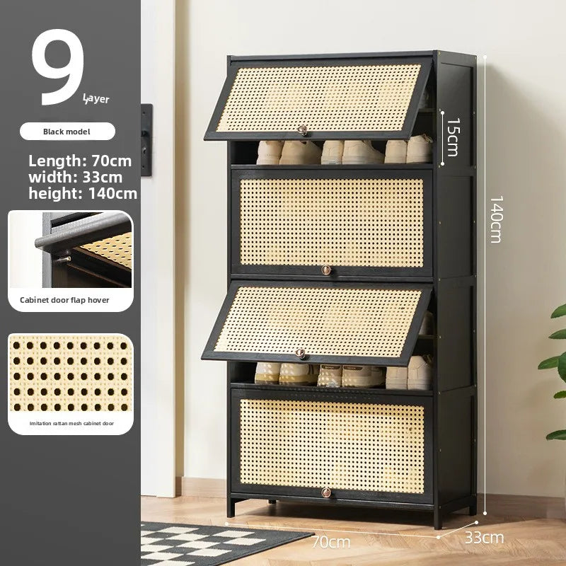 Shoe rack Multi-layer storage shelf Household simple door entry balcony Indoor large-capacity dust-proof shoe cabinet
