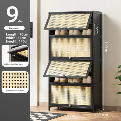 Shoe rack Multi-layer storage shelf Household simple door entry balcony Indoor large-capacity dust-proof shoe cabinet