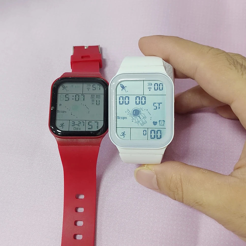 Fashion Digital Watch for Men Women Kids Spaceman Sweaterproof Sport Watches Multifunction Clock Student Electronic Wristwatch
