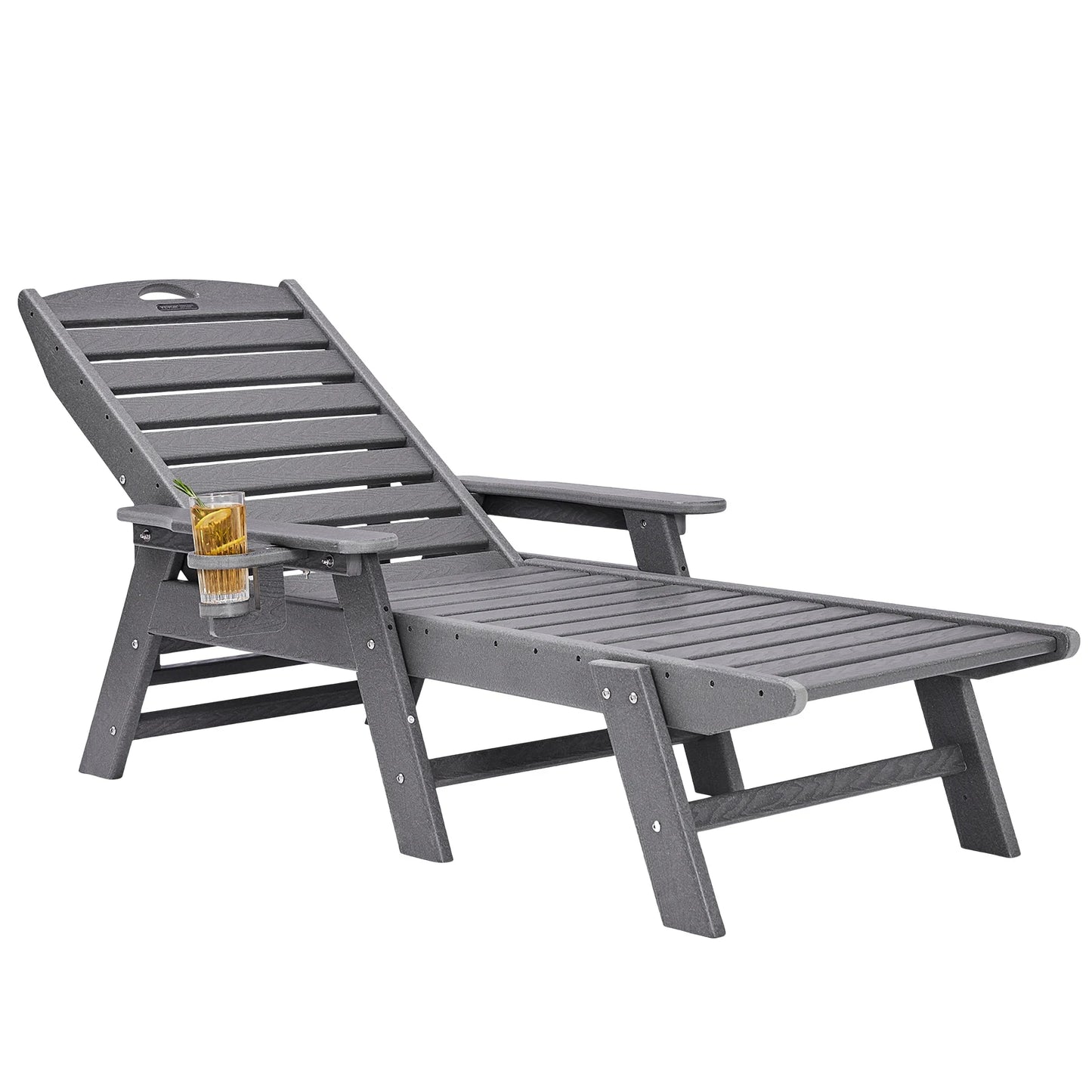 SucceBuy Chaise Lounge Chair Weight Capacity Adjustable Patio Lounge Chair for Outdoor for Pool Poolside Deck Backyard Lawn