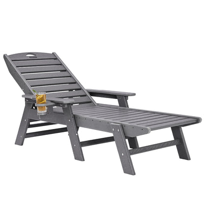 SucceBuy Chaise Lounge Chair Weight Capacity Adjustable Patio Lounge Chair for Outdoor for Pool Poolside Deck Backyard Lawn