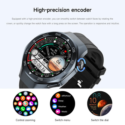 2026New Luxury Mens GPS Motion Smart Watch Military Wristwatch Waterproof Compass Altimeter Man Electron Sports Business Watches