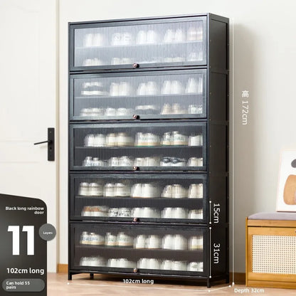 Shoe rack Multi-layer storage shelf Household simple door entry balcony Indoor large-capacity dust-proof shoe cabinet