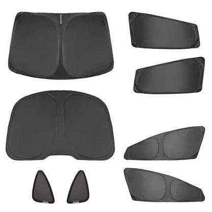 Sun Shade for Tesla Model Y Juniper 2025-2020 Car Windshield Sunshade Cover Front Side Window Privacy Blind Shading for Camping