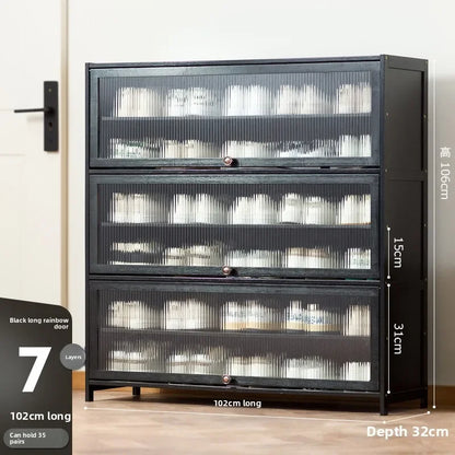 Shoe rack Multi-layer storage shelf Household simple door entry balcony Indoor large-capacity dust-proof shoe cabinet