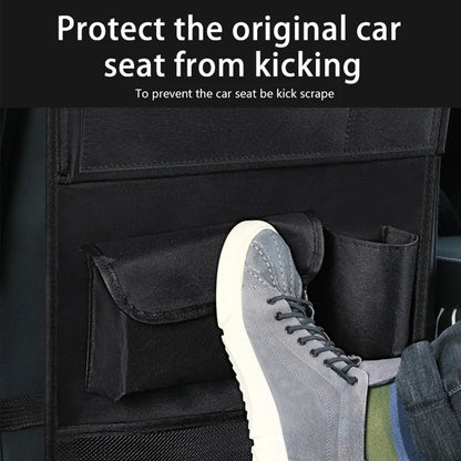 Car Back Seat Storage Holder Multi-Pocket Waterproof Organizer Large Capacit with Foldable Tray Cup/Tissue Holder Storage Pocket
