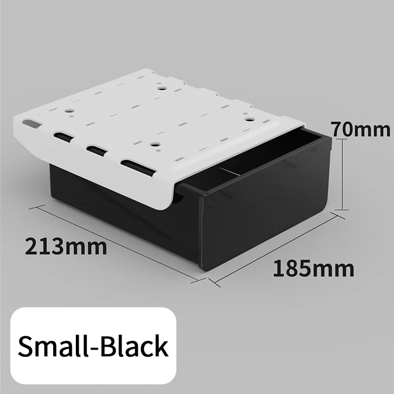 Universal No-Drill Under-Desk Drawer | Adhesive, Hidden Storage Organizer for Office or Home with Large Capacity