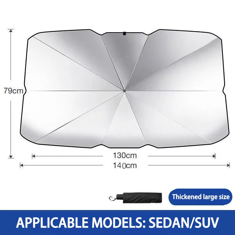 Car parasol inside the front windshield sunscreen sunshade artifact car sunscreen insulation sunshade portable storage