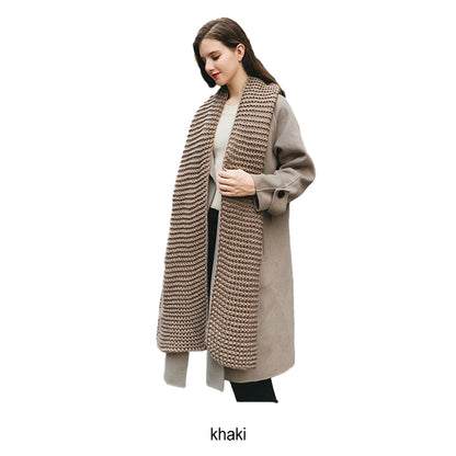 AcrylicFibers Durable And Tear-resistant Scarf For Winter Fashion Skin-friendly Scarf Female Autumn gray