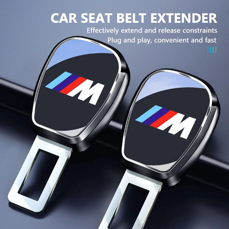 Car Seat Belt Extension Plug Lock Buckle Adjustable Extender For BMW Performance M E87 E30 E46 E28 F35 G20 E93 F20 X3 X
