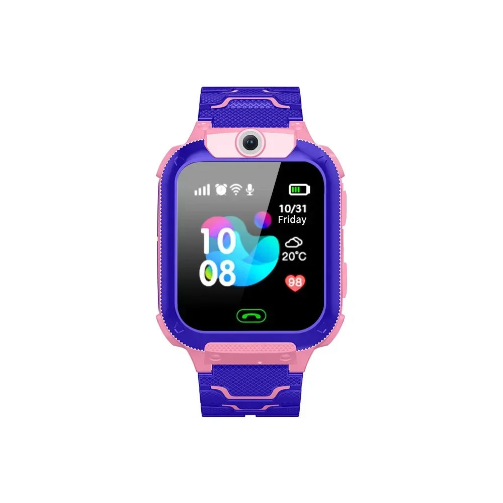 Lenovo 2027 New 5G Kids Smart Watch GPS Location Sim Card Call SOS Camera Waterproof Child Watch for Boys Girls Present Gift