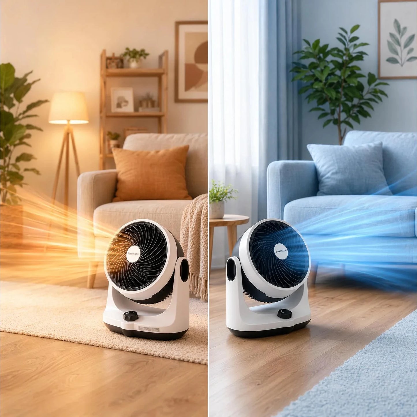 Desktop Air Circulator Fan 2-In-1 Air Cooler And Heating Fan Electric Heater Home Office Cold Warm Freely Alternate Air Fan