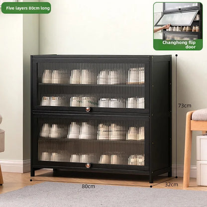 Shoe rack Multi-layer storage shelf Household simple door entry balcony Indoor large-capacity dust-proof shoe cabinet