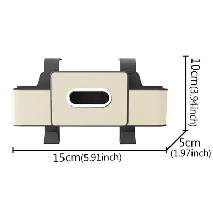 Multifunctional Car Organizer Rear Drainage Holder Storage Hanging Box In Car Bag For Stowing Tidy With Phone Tissue Cup Holder