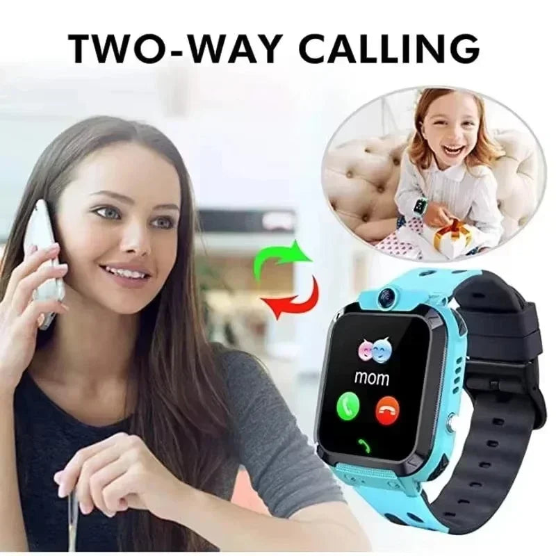 Lenovo 2027 New 5G Kids Smart Watch GPS Location Sim Card Call SOS Camera Waterproof Child Watch for Boys Girls Present Gift