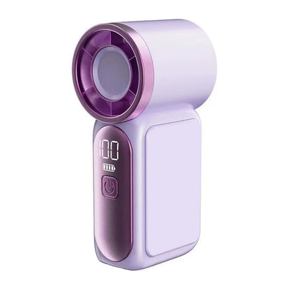 Handheld Folding Fan Type-C Charge Ports Portable Desktop 5level Wind Speed Adjustment Digital Display Electric Fan With Lanyard