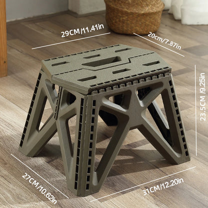 Portable Folding Chair High Load Bearing Durable Foldable Small Stool for Indoor/Outdoor Use, Camping, Hiking, Fishing, BBQ