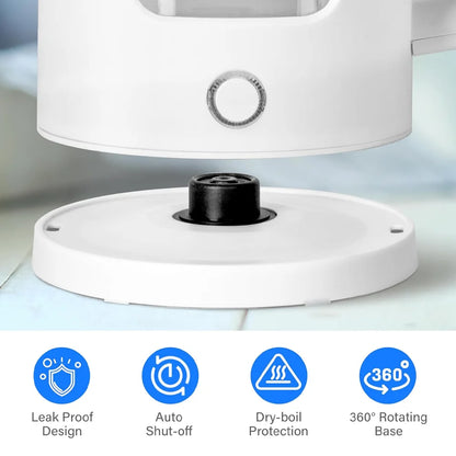 1.8L Electric Kettle 1500W Water Boiler Pot Tea Stainless Steel Kettle Auto Shut-Off Electric Kettle Home Kitchen Water Heater UK Plug