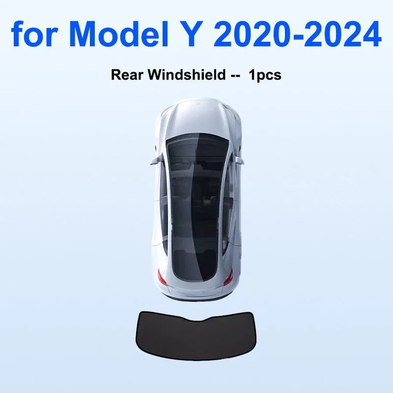 Sun Shade for Tesla Model Y Juniper 2025-2020 Car Windshield Sunshade Cover Front Side Window Privacy Blind Shading for Camping